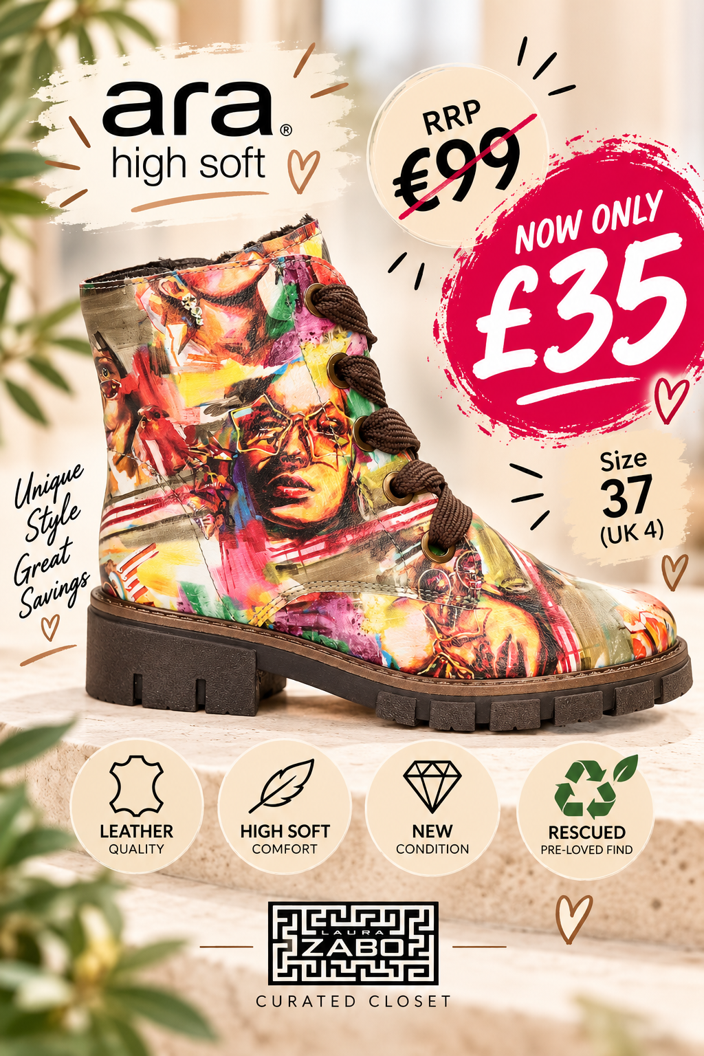 ARA High-Soft Boots EU37, UK4