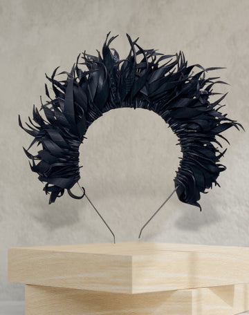 crown headband upcycled bike inner tube hair jewelry, headpiece by Laura zabo