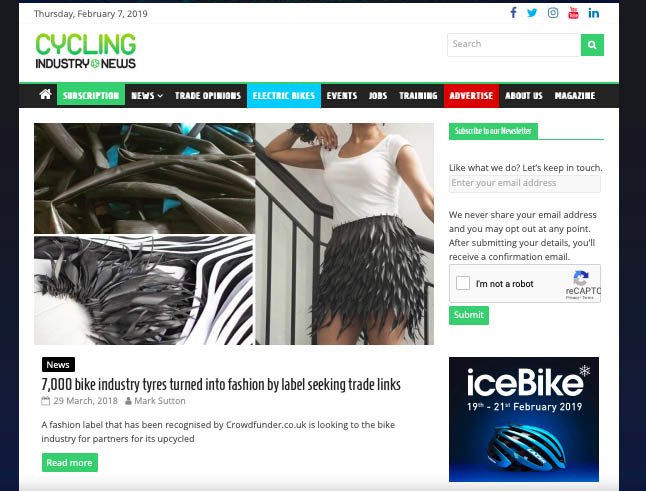 Laura Zabo in Cycling News magazine 