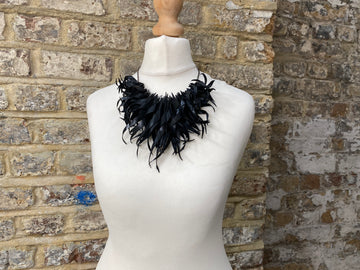 Sexy Recycled Statement Necklace, Bicycle Inner Tube jewellery, Vegan and Eco-friendly accessories by Laura Zabo