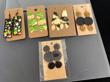 Eco-Friendly Summer Earrings Bundle – Set of 5 Statement Pairs Made from Upcycled Nespresso Pods & Bike Inner Tubes – Sustainable Gift