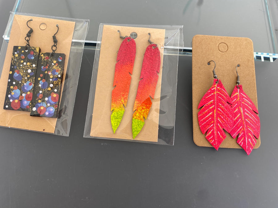 LAST SET – 3 Pairs Upcycled Inner Tube Earrings | Eco Statement Jewelry | Final Stock – Reduced Price | Quirky and Vegan Jewelry