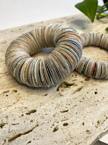 Upcycled Juice, Drink box, Tetrapak bangle, Repurposed Bracelet, Statement Jewellery, Sustainable Fashion Accessory, Set of 2, Vegan Fashion