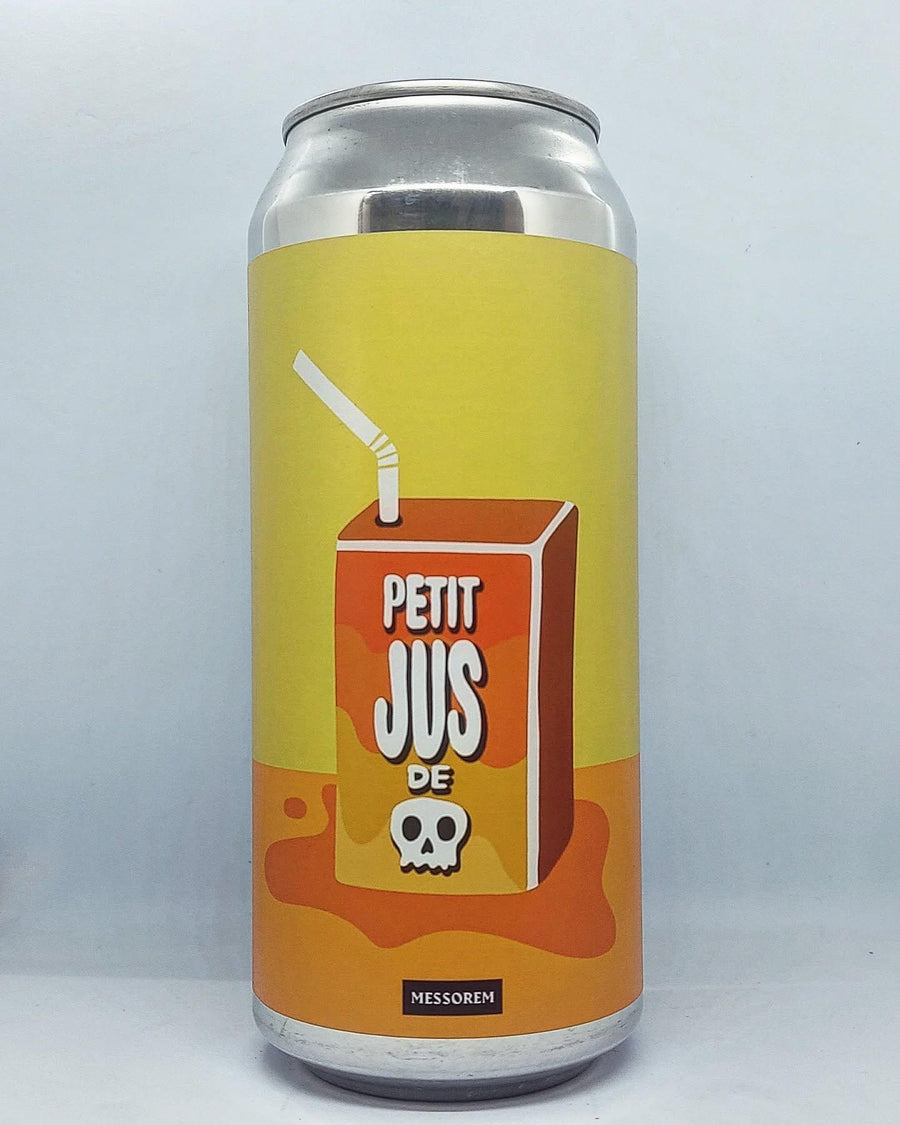 orange yellow coloured beer can on a white background