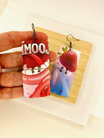 Upcycled Craft Beer Can Earrings: Graffiti Art, Sustainable Statement Jewelry - USA TAXES PAID