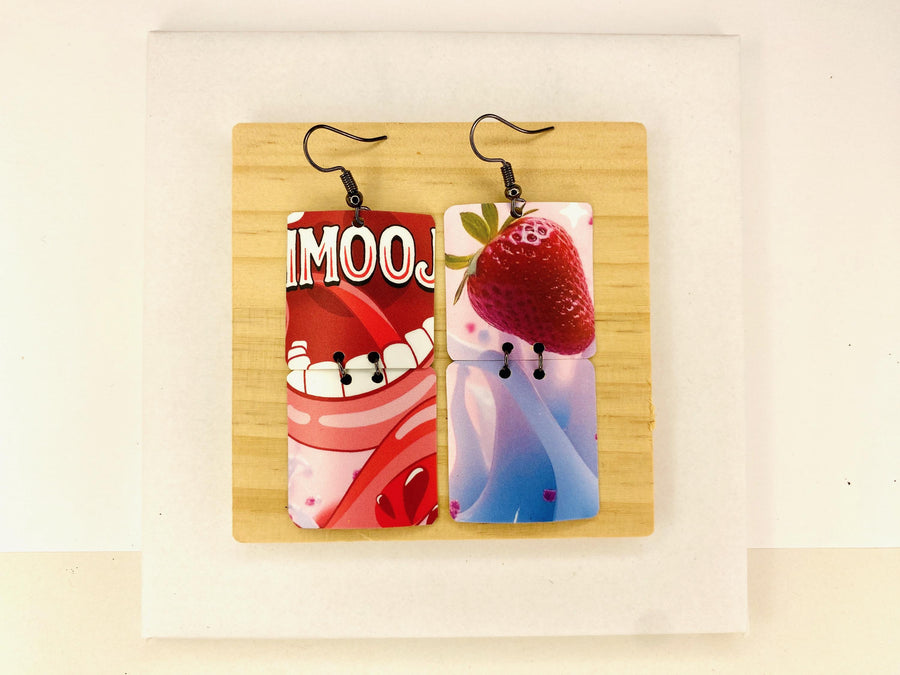Upcycled Craft Beer Can Earrings: Graffiti Art, Sustainable Statement Jewelry - USA TAXES PAID