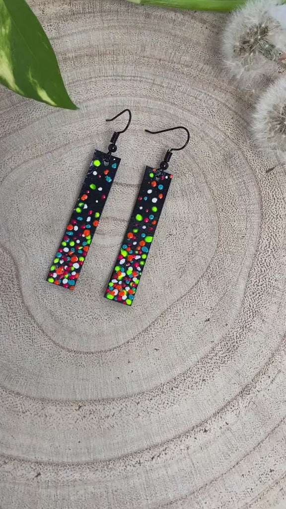 2 for 1 Polka Dot Earrings | Best Friend Gift | Upcycled Bicycle Inner Tube Jewelry | Eco-Friendly & Adorable Gift for Bday, Christmas