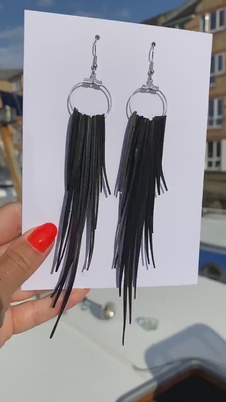 Black Spiky Earrings