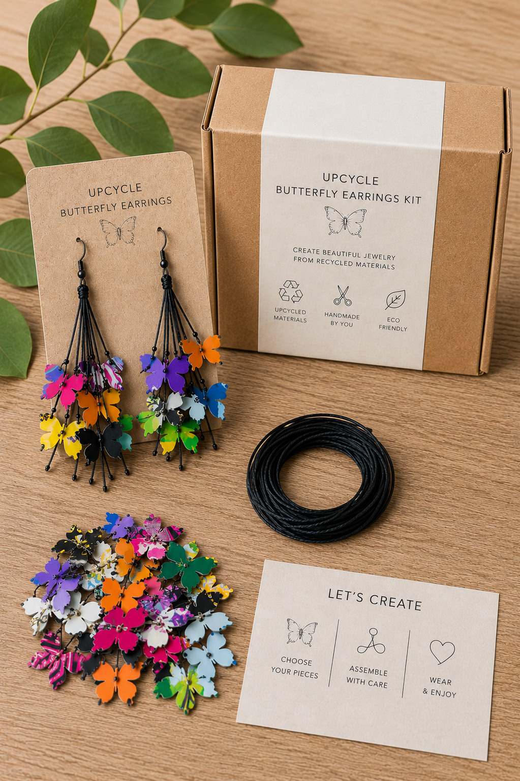 Upcycled Butterfly Earrings Kit